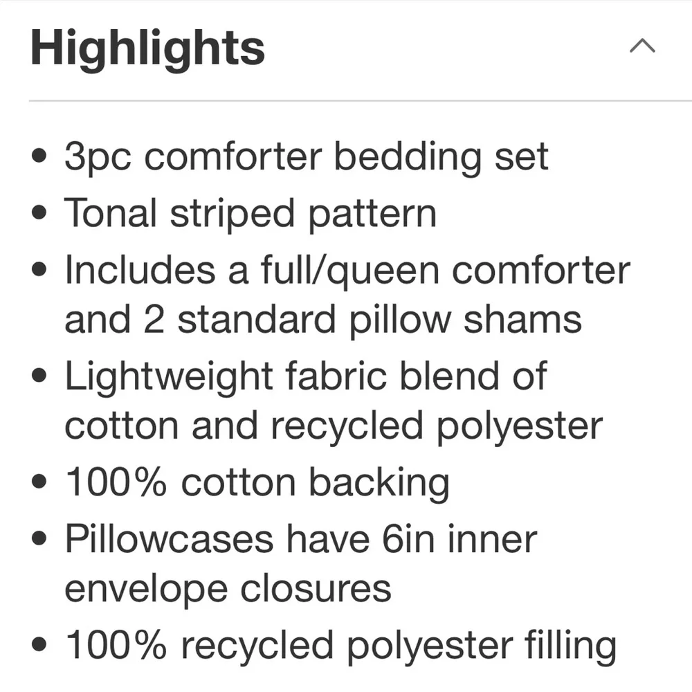 HEARTH & HAND NWT tonal stripe comforter set -brown -king